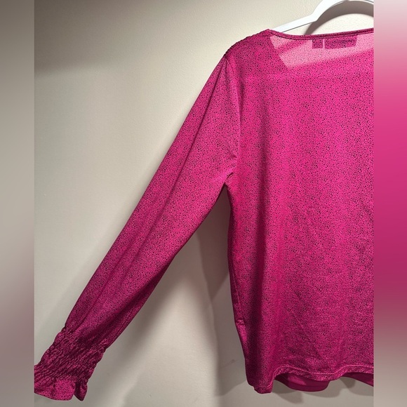 Apt 9 Pink & Black Speckles Long Sleeve Blouse with Tank Top Attached. - Picture 8 of 16